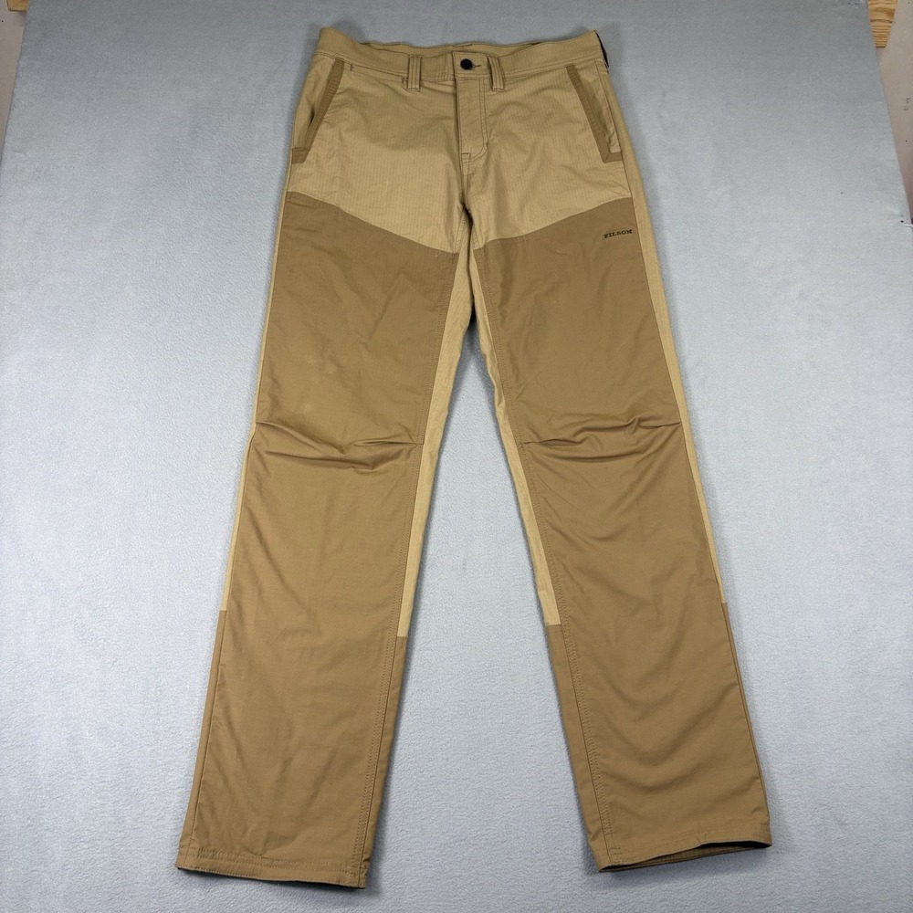 Filson Uplander Brush Pants Mens 30x34 Tan Hunting Upland Bird Field Pants